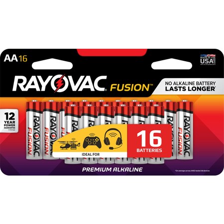 Rayovac Batteries Aa Fusion 16Pk 815-16LTFUSK